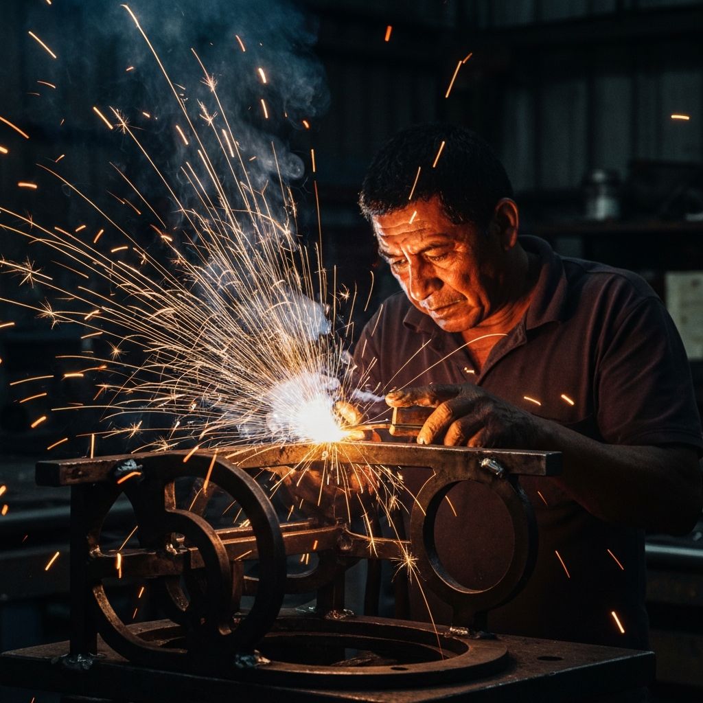 Welding sparks